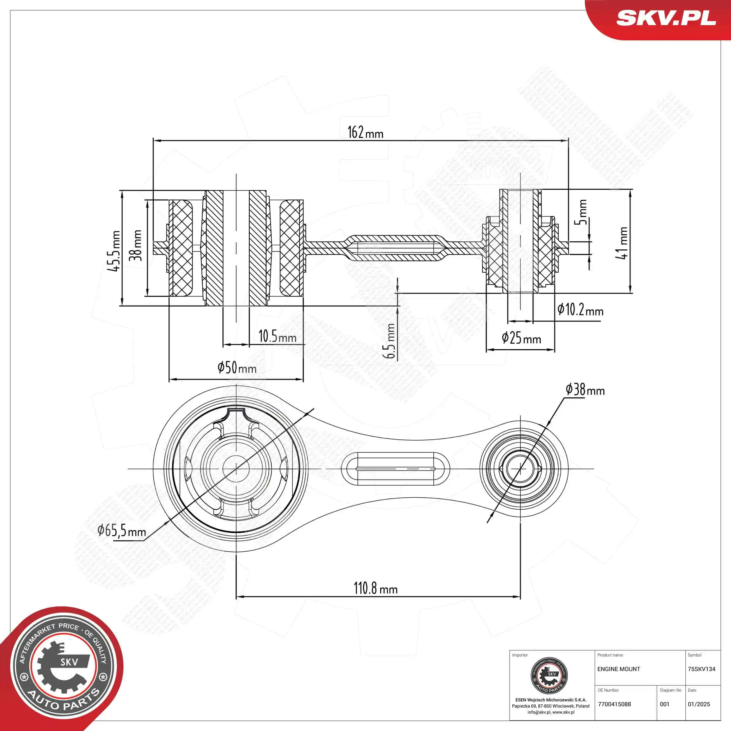Mounting, engine